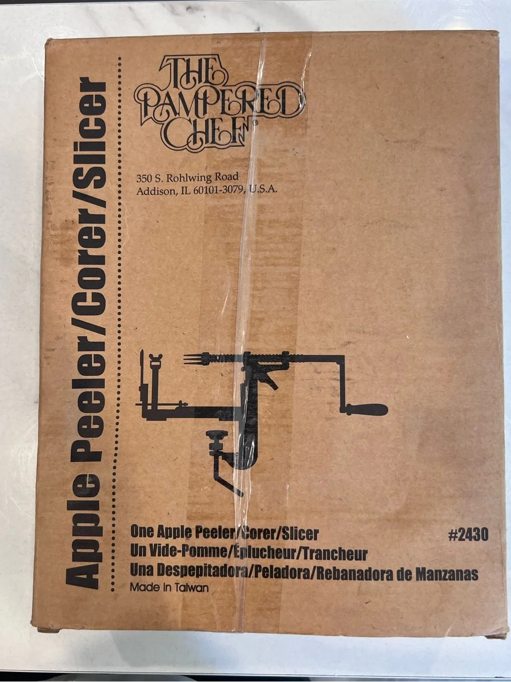 The Pampered Chef 2430 Apple Peeler Corer Slicer